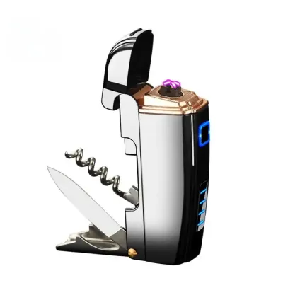 Luxurious Multifunctional Metal USB Rechargeable Lighter